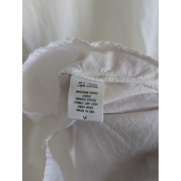 Xirena‎ Kerra cotton popover top size M white easy fit boho luxe - Picture 6 of 6